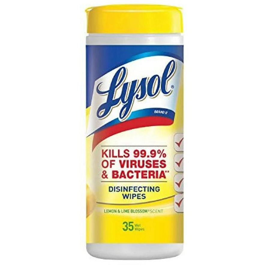 LYSOL MULTI SURFACE CLEANER WIPE 35 CT LEMON & LIME BLOSSOM