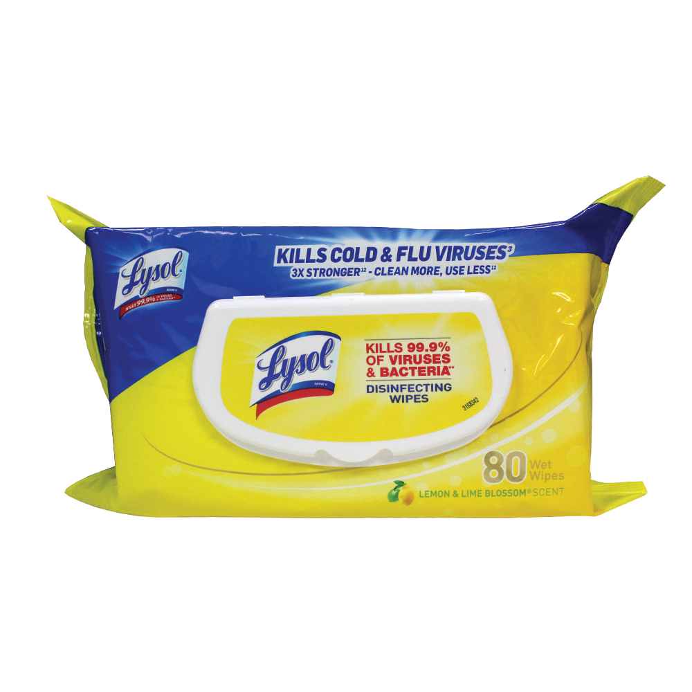 LYSOL WIPES 80 CT LEMON