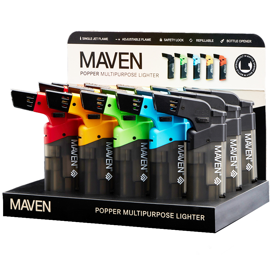 MAVEN TORCH LIGHTER 1 CT POPPER+BOTTLE OPENER 98-1170T