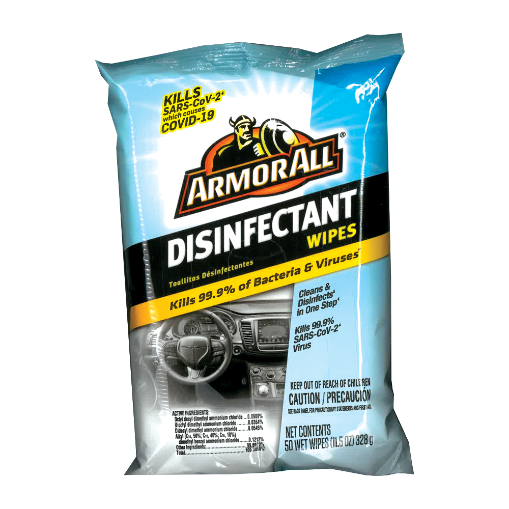 ARMOR ALL DISINFECTANT WIPES 50 CT