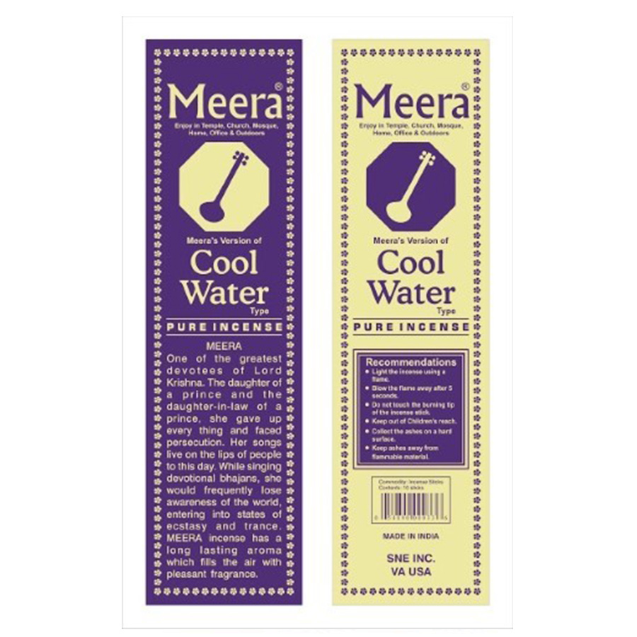 MEERA INCENSE 10 CT COOL WATER