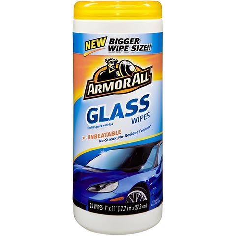 ARMOR ALL GLASS WIPES 25 CT
