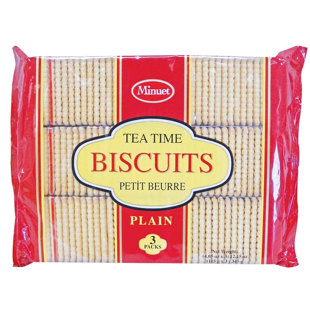 MINUET BISCUITS 12.5 OZ 3 PK TEA PLAIN