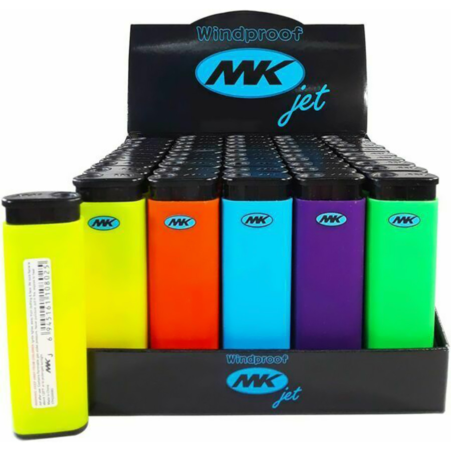 MK JET LIGHTER 1 CT WINDPROOF ASSORTED COLOR