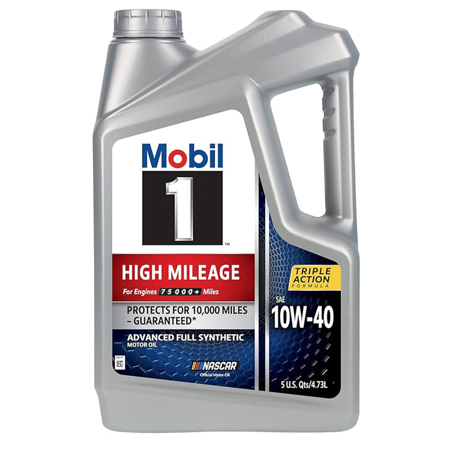 MOBIL 1 MOTOR OIL 5 QT (4.73 L) IGH MILEAGE SAE 10W-40