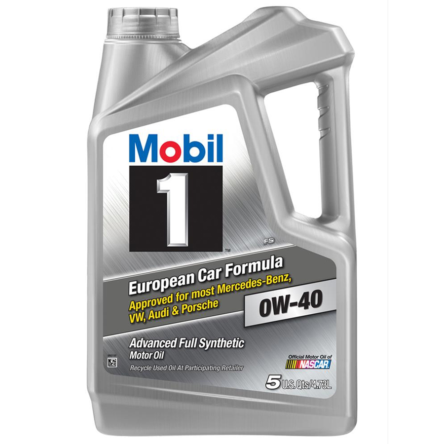 MOBIL 1 MOTOR OIL 5 QT / 4.73 L 0W-40 ADVANCED FULL SYNTHETIC EUROPEAN CAR FORMULA