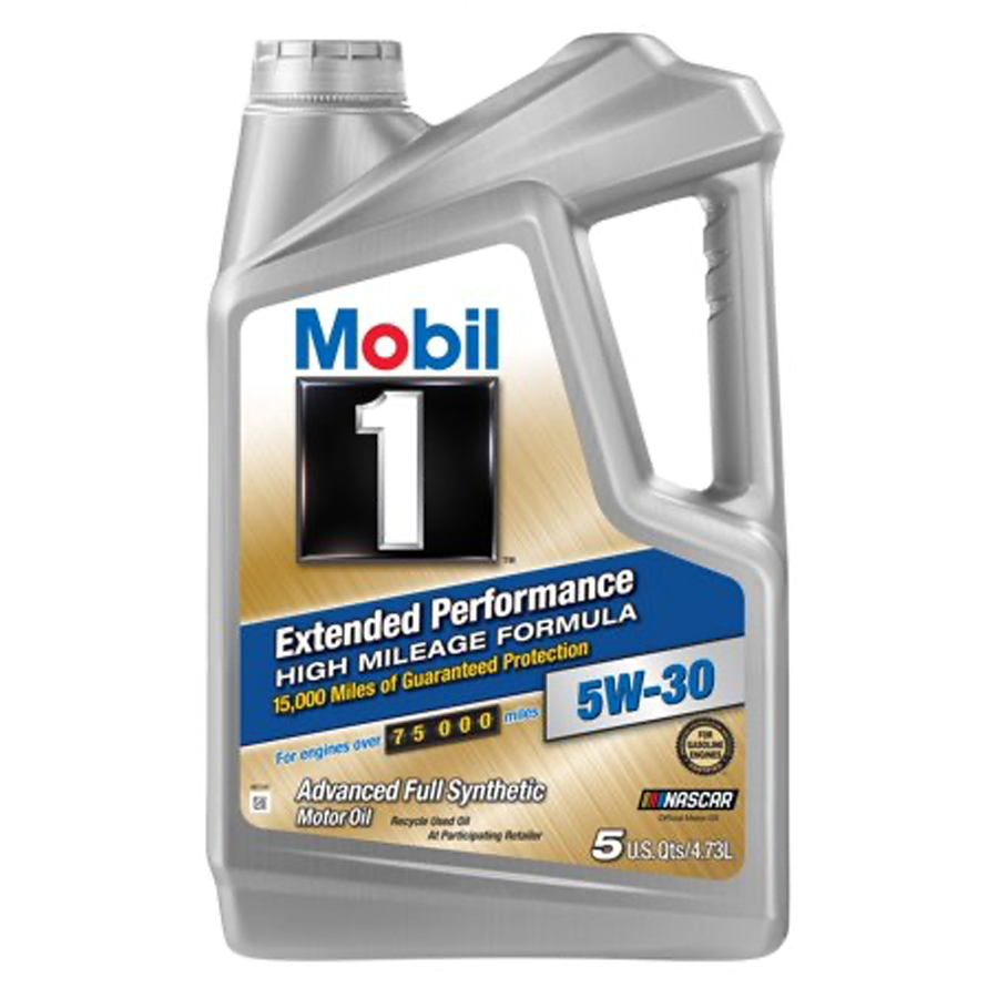 MOBIL 1 MOTOR OIL 5 QT 5W-30 ADVANCED FULL SYNTHETIC HIGH MILEAGE