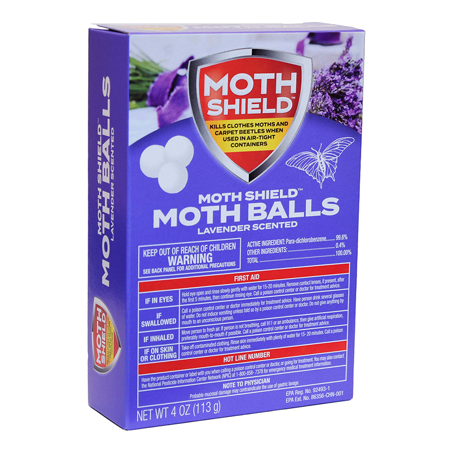 MOTH SHIELD MOTH BALLS 4 OZ LAVENDER