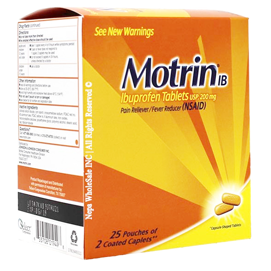 MOTRIN TABLET 2 CT BOX PAIN RELIEVER