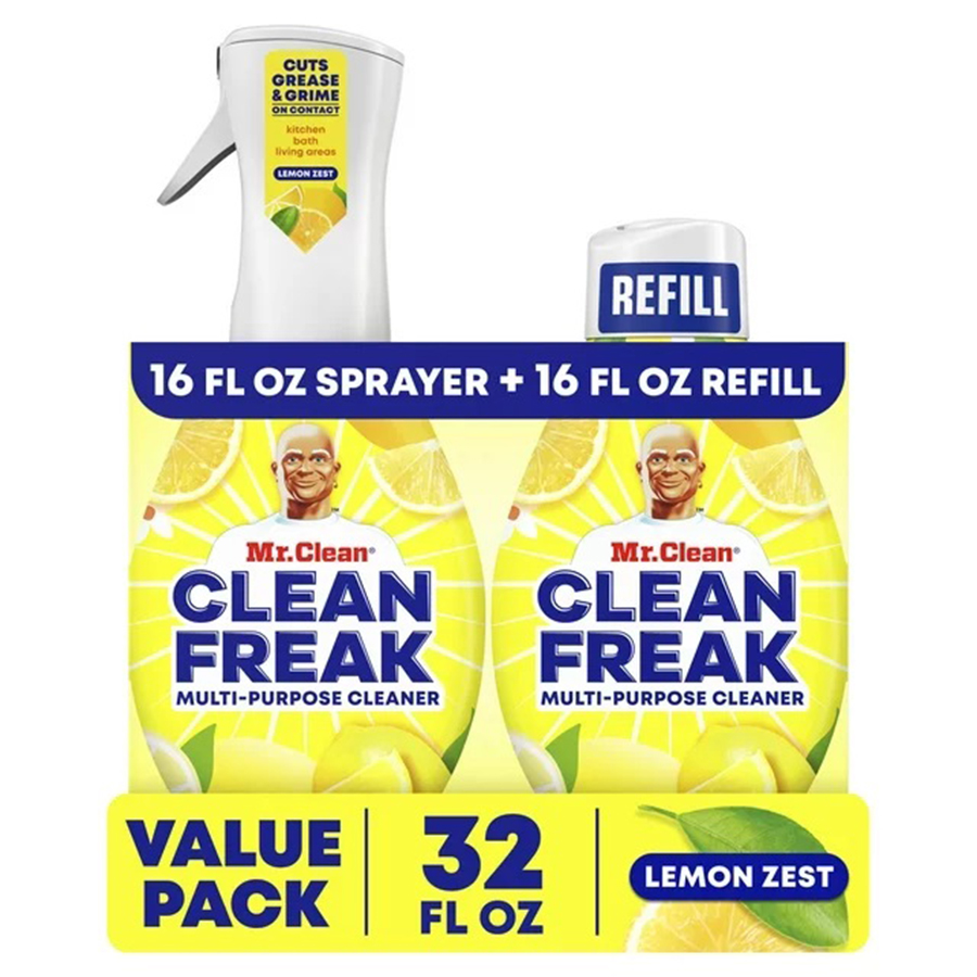 MR. CLEAN MULTI PURPOSE CLEANER 16+16 OZ LEMON ZEST SPRAY WITH REFILL