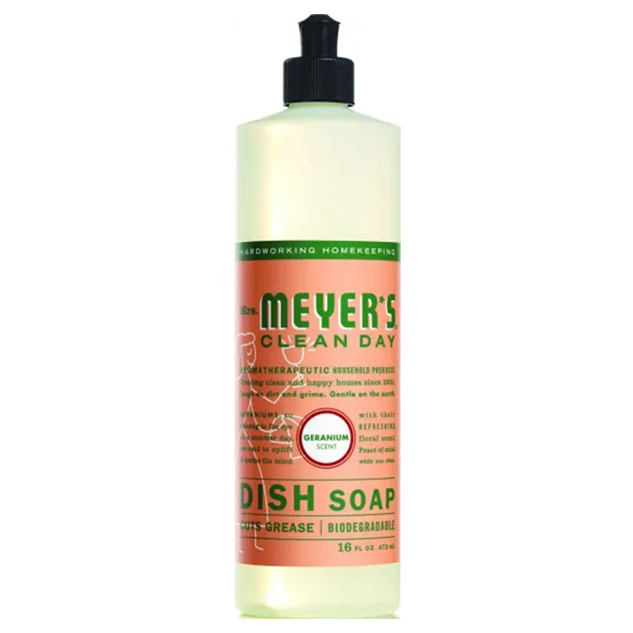 MRS. MEYERS DISHWASH LIQUID 16 OZ GERANIUM SCENT