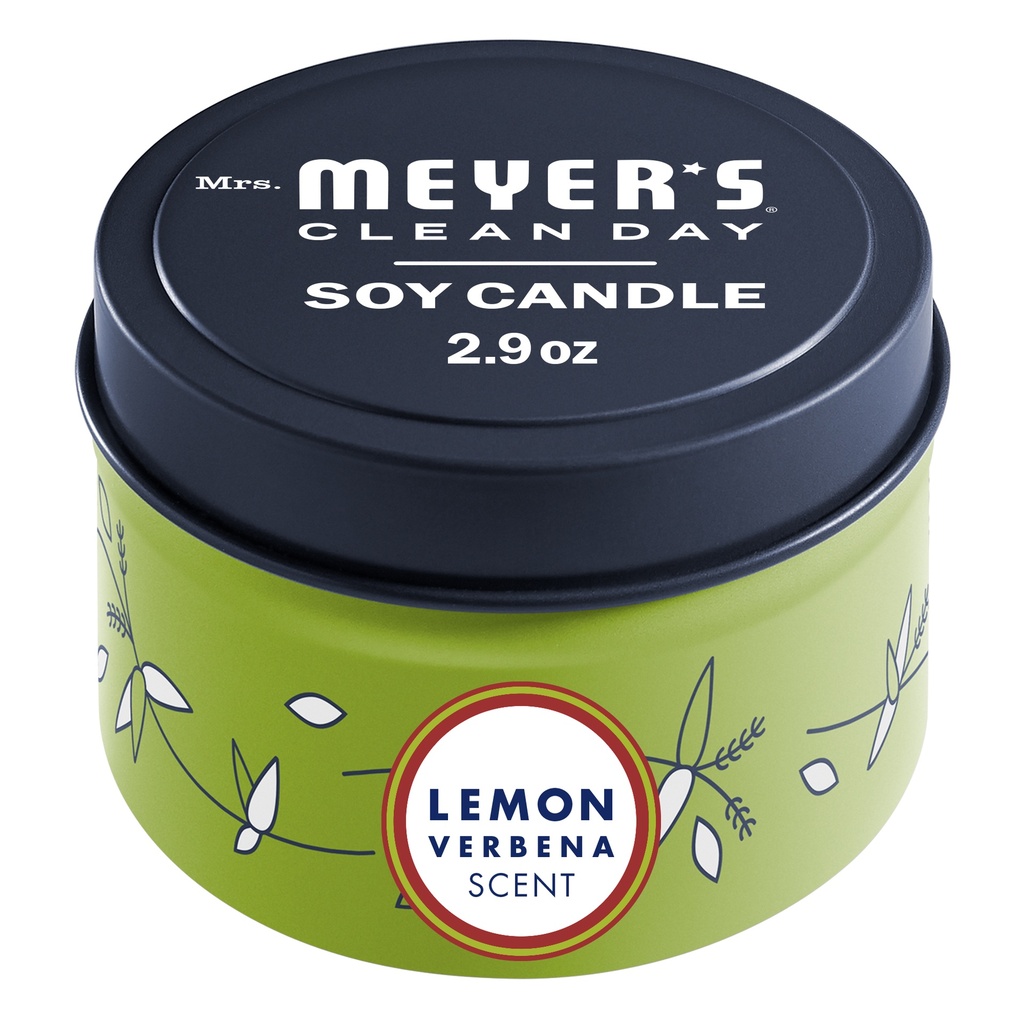 MRS. MEYERS TIN CANDLE 2.9 OZ LEMON VERBANA