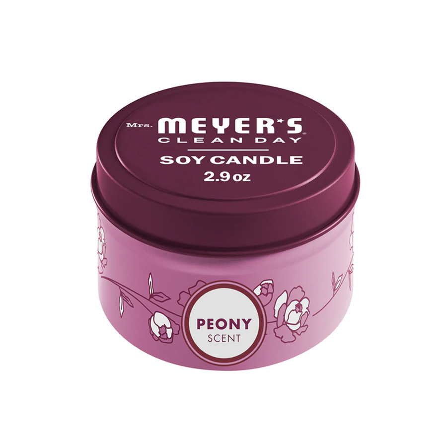 MRS. MEYERS TIN CANDLE 2.9 OZ PEONY