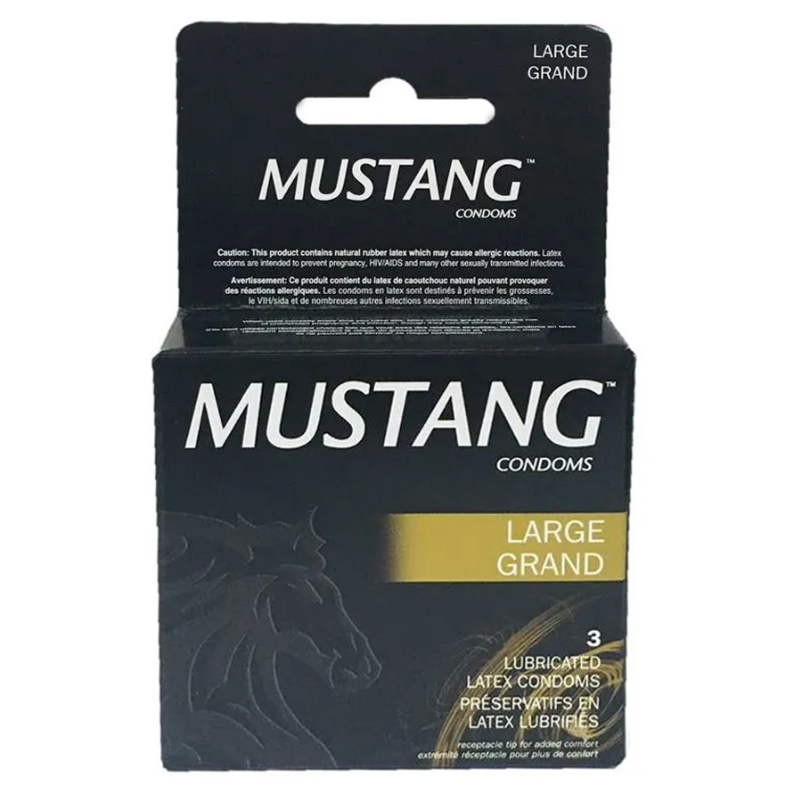 MUSTANG CONDOM 3 CT LARGE