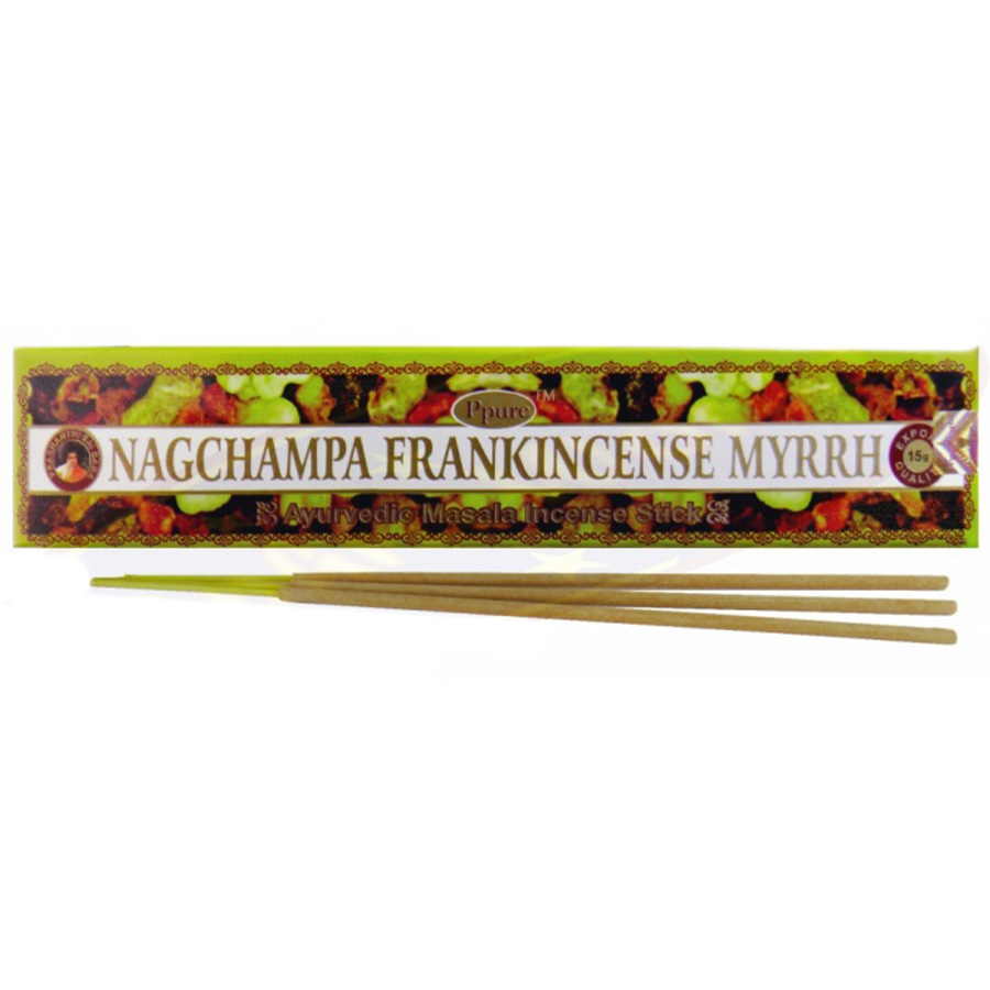 NAG CHAMPA INCENSE 15 G FRANKINCENSE MYRRH