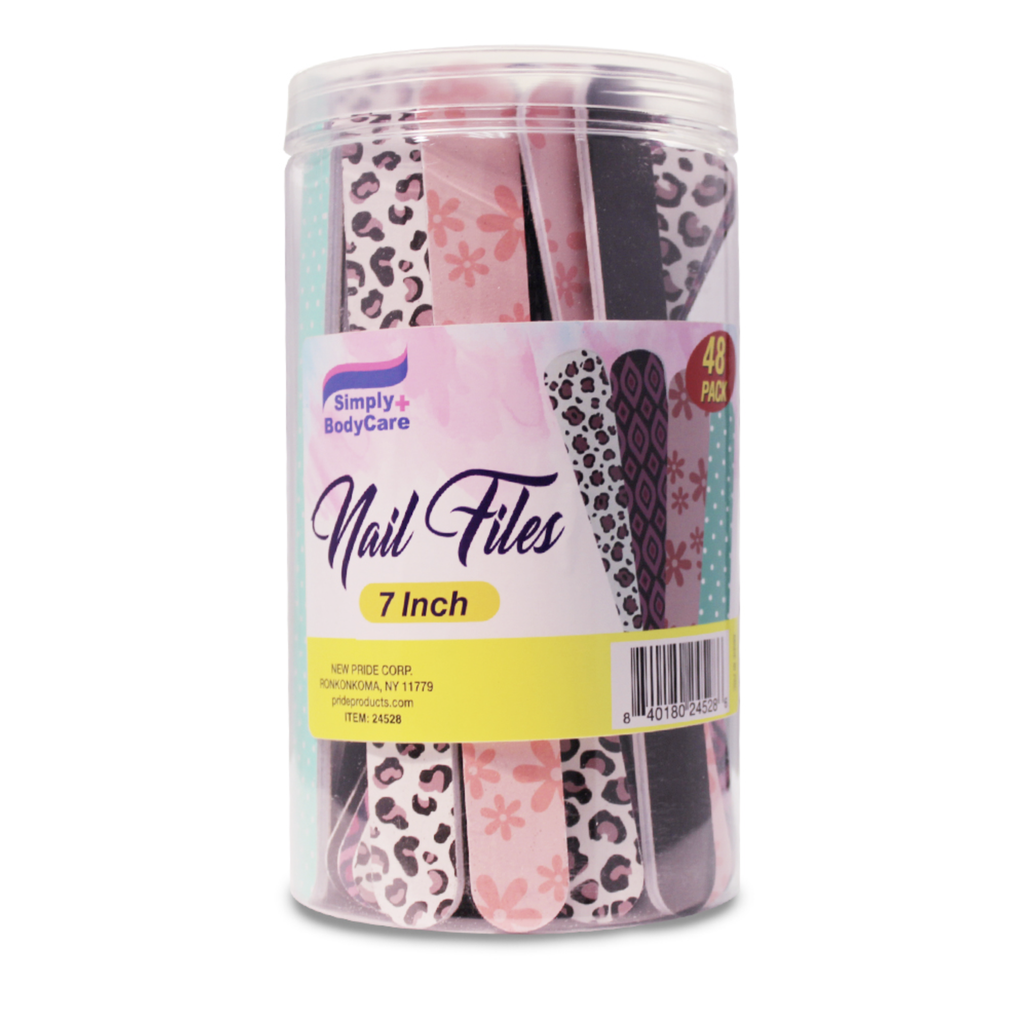 NAIL FILE 48 PC PRINTED IN PLASTIC JAR