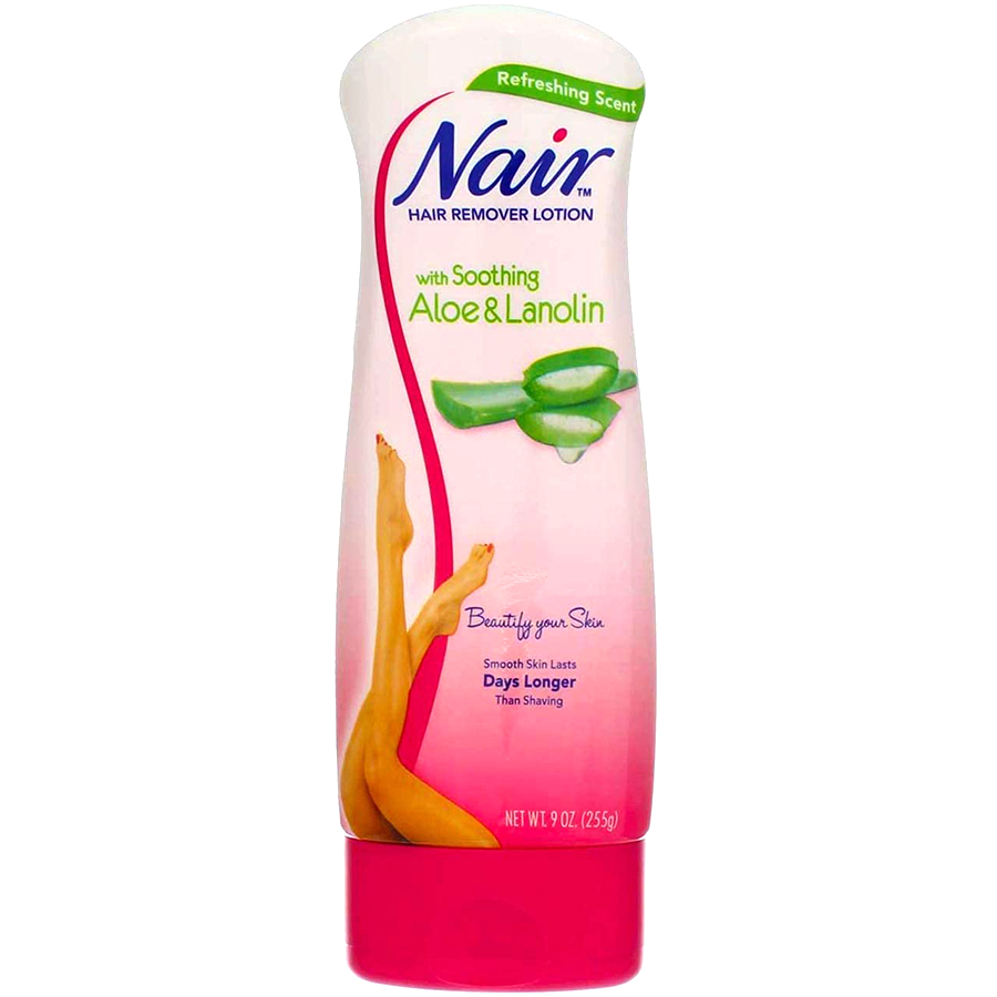 NAIR BODY HAIR REMOVAL CRAEM 9 OZ ALOE & WATER LILY