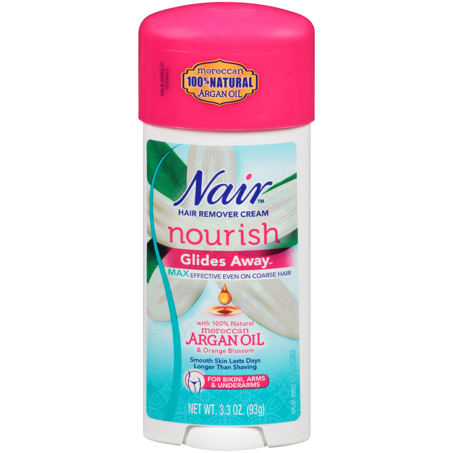 NAIR GLIDE ON HAIR REMOVER 3.3 OZ WITH ARGAN OIL & ORANGE BLOSSOM
