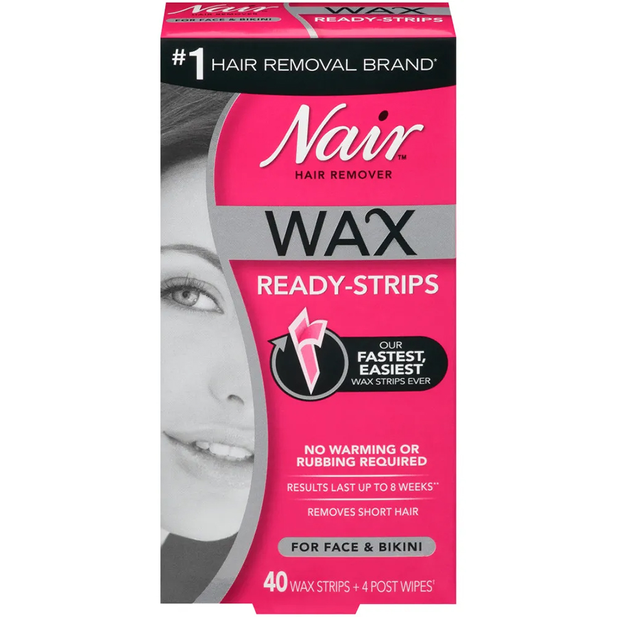 NAIR WAX STRIPS READY STRIPS FACE WAX