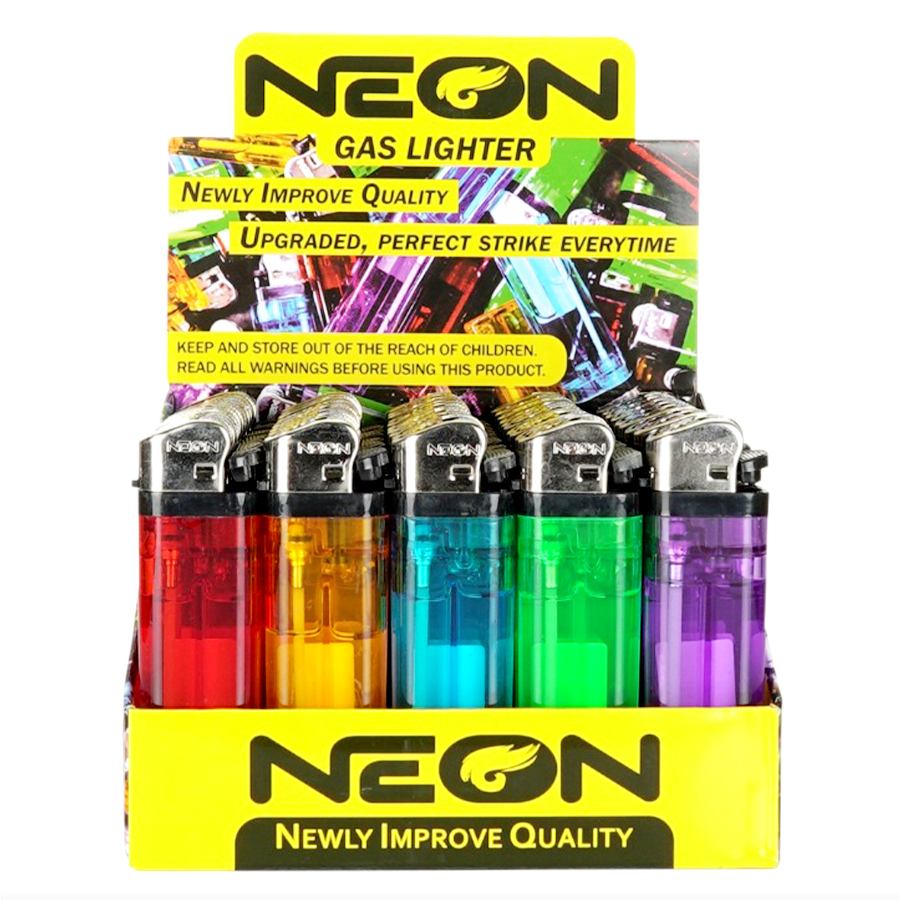 NEON DISPOSABEL LIGHTER 1 CT NON-REFILLABLE ZY-2A-01