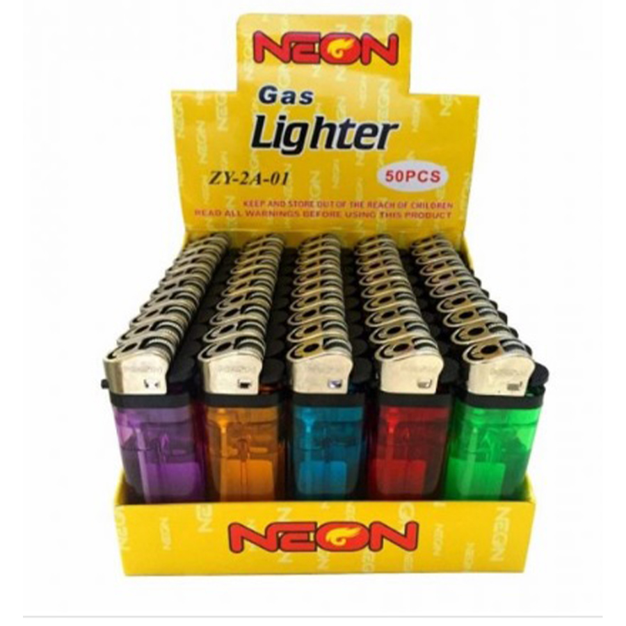 NEON DISPOSABLE LIGHTER 1 CT EZ GRIP REFILLABLE
