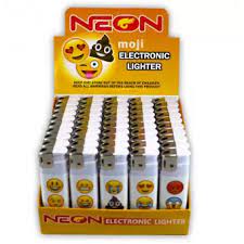 NEON ELECTRONIC LIGHTER 1 CT EMOJIS