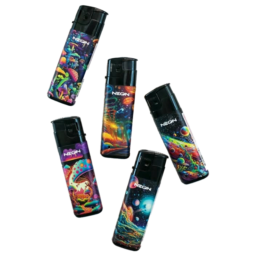 NEON REFILLABLE POCKET LIGHTER 1 CT PRISM