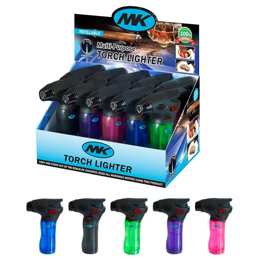 NEON TORCH LIGHTER 10 CT REFILLABLE