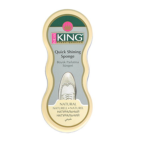 NEW KING SHOE SHINING SPONGE NATURAL