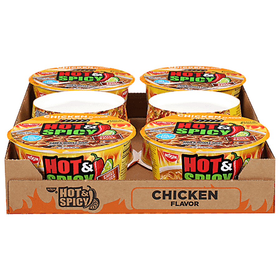 NISSIN CUP NOODLES 3.32 OZ HOT & SPICY CHICKEN FLAVOUR