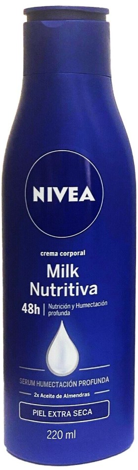 NIVEA CREAM 220 ML MILK NUTRITIVA PIEL EXTRA SECA