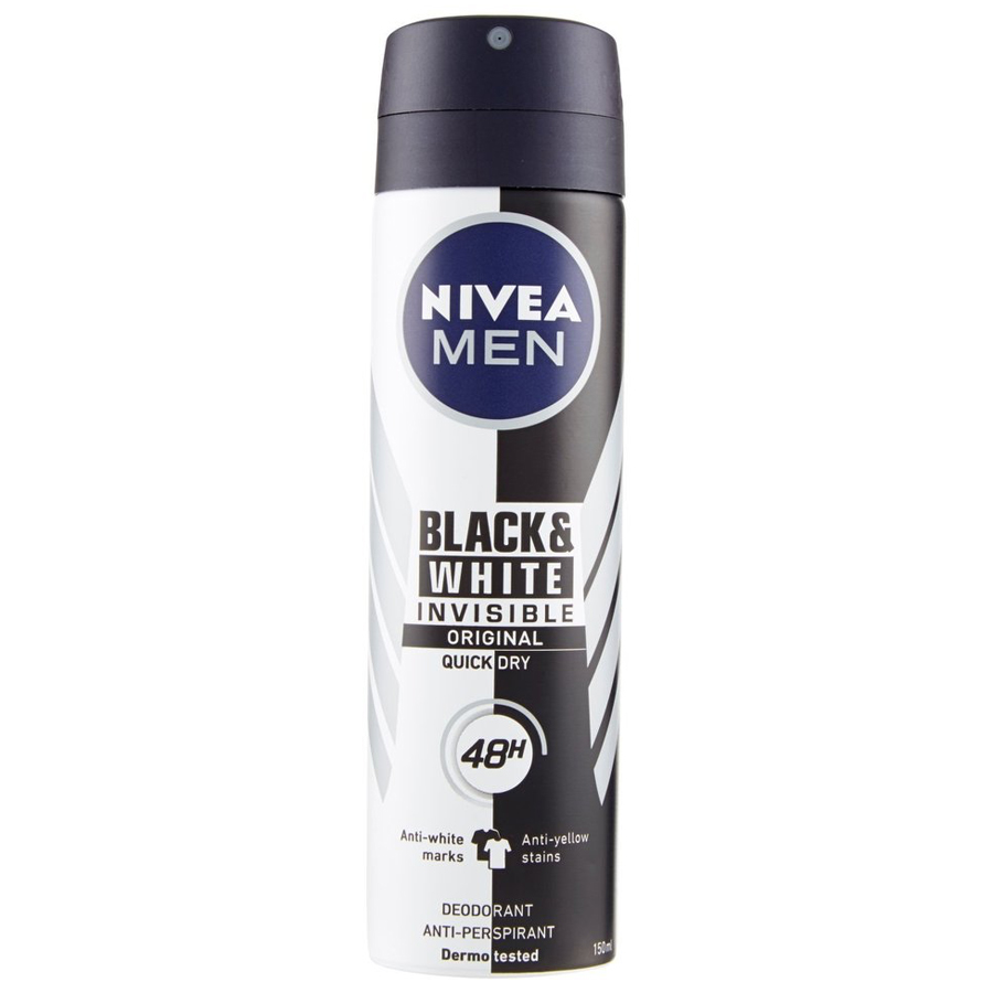 NIVEA DEO SPRAY 150 ML BLACK & WHITE FM