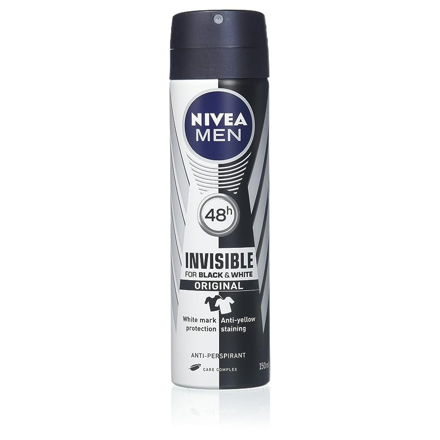 NIVEA DEODORANT SPRAY 150 ML INVISIBLE BLACK & WHITE