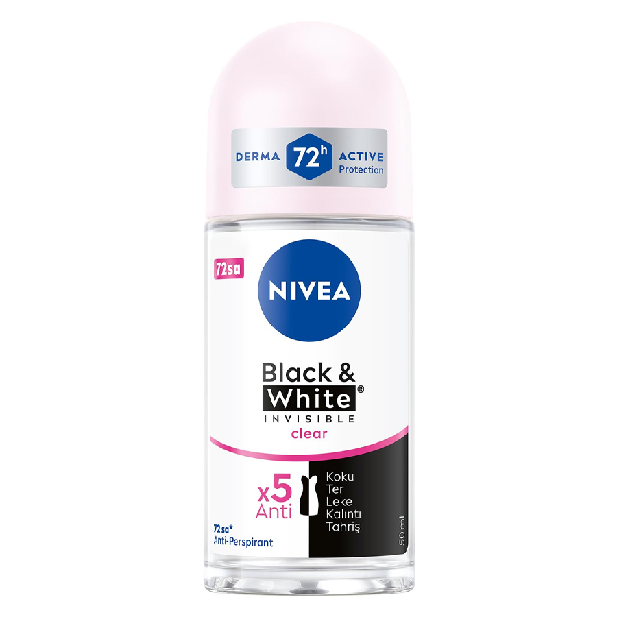 NIVEA ROLL ON 50 ML INVISIBLE CLEAR BLACK & WHITE