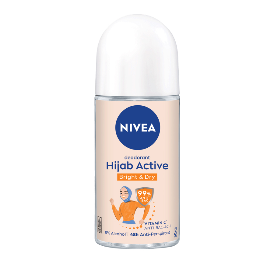 NIVEA ROLL ON 50ML HIJAB ACTIVE BRIGHT & DRY