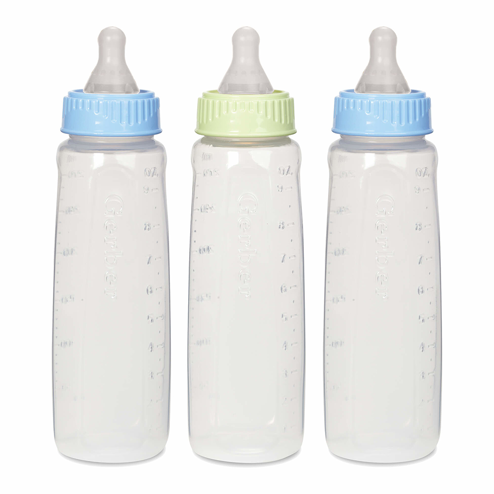NUK BABY BOTTLES 9 OZ CLEAR (YELLOW NIPPLE)