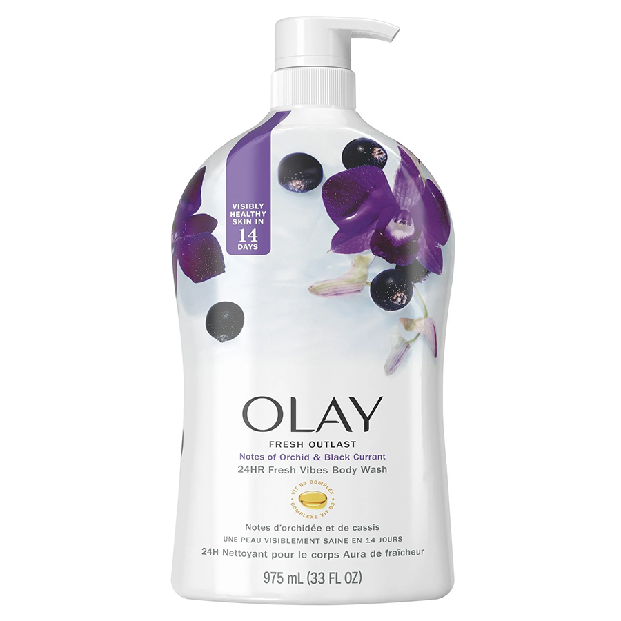 OLAY BODY WASH 33 OZ 975 ML FRESH OUTLAST NOTES OF ORCHID & BLACK CURRANT