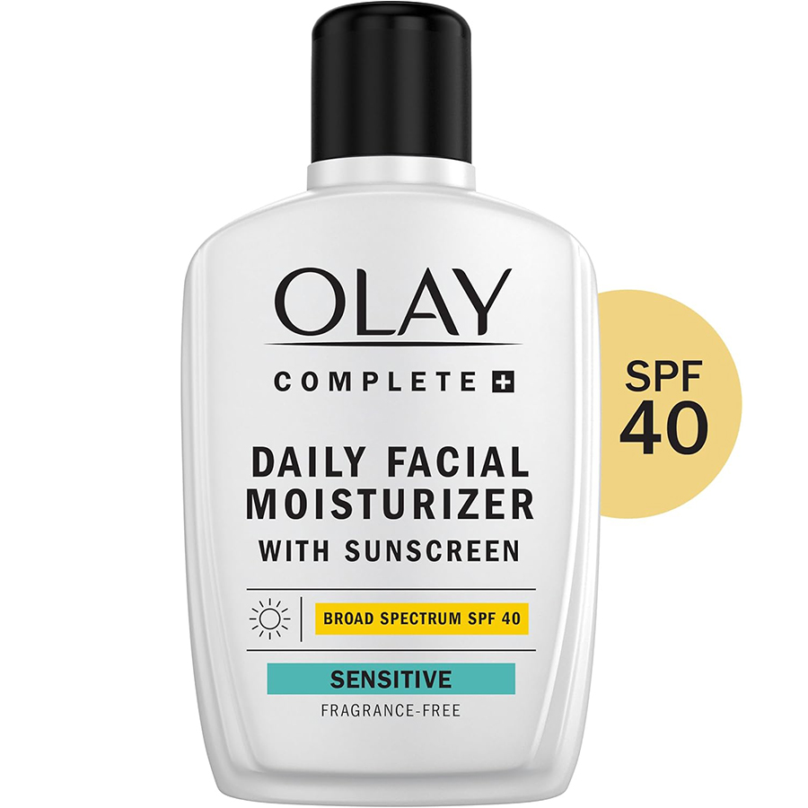 OLAY DAILY FACIALS MOISTURIZER 6 OZ / 177 ML WITH SUNSCREEN SPF 40 SENSITIVE FRAGRANCE FREE