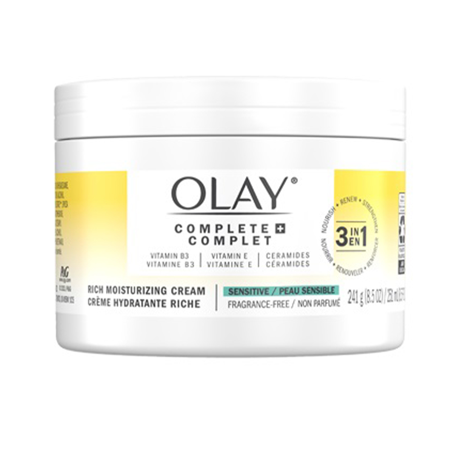 OLAY DAILY FACIALS MOISTURIZER 8.5 OZ / 241 G SENSITIVE FRAGRANCE FREE