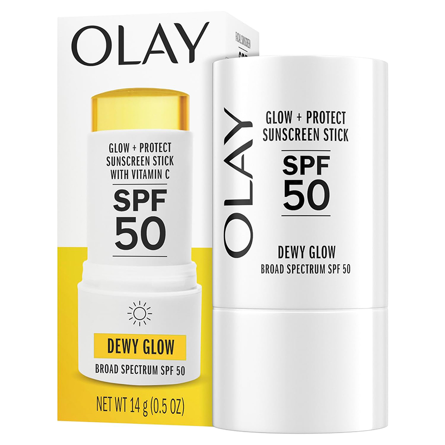 OLAY FACE SUNSCREEN STICK 0.5 OZ / 14 G GLOW AND PROTECT SPF 50