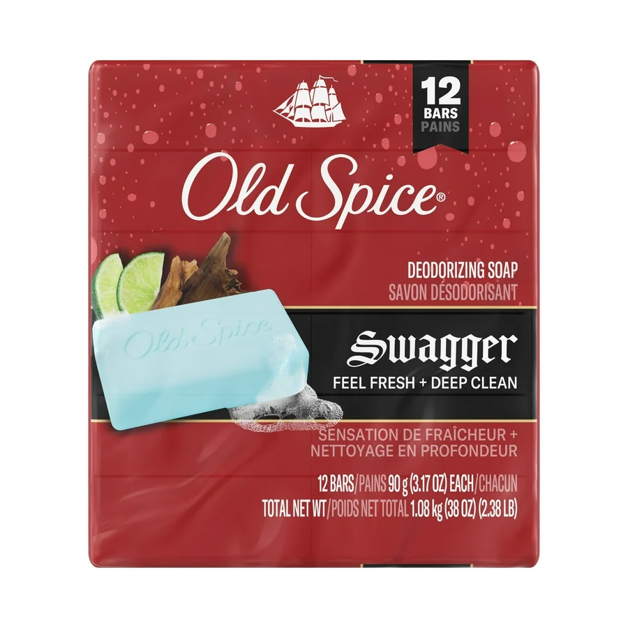 OLD SPICE BAR SOAP 3.17 OZ / 90 G 12 PK SWAGGER
