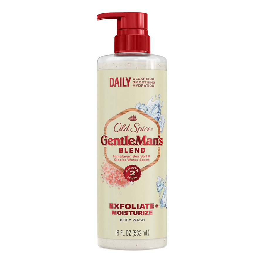 OLD SPICE BODY WASH 18 OZ GENTLE MAN'S EXFOLIATING HIMALAYAN SEA SALT & GLACIER WATER