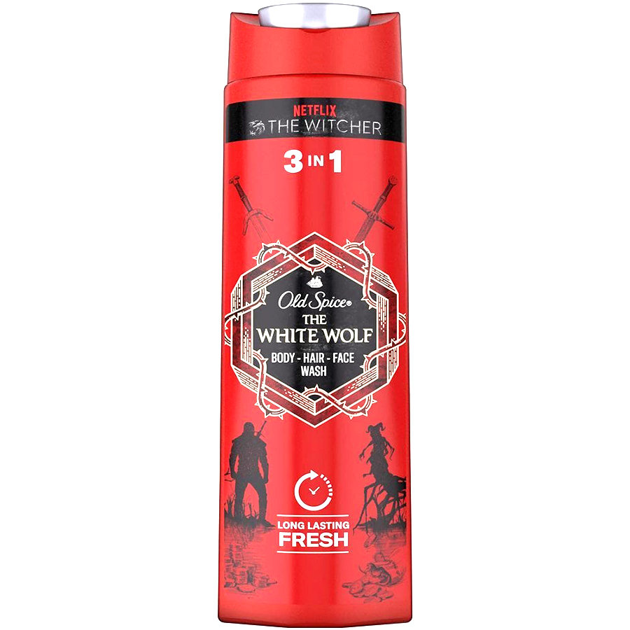 OLD SPICE BODY WASH 400 ML 3 IN 1 WHITE WOLF