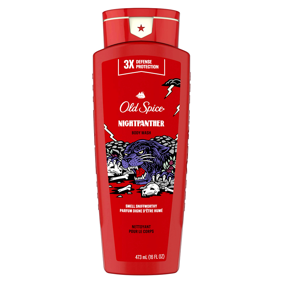 OLD SPICE BODY WASH MEN 16 OZ / 473 ML NIGHT PANTER LONG LASTING LATHER