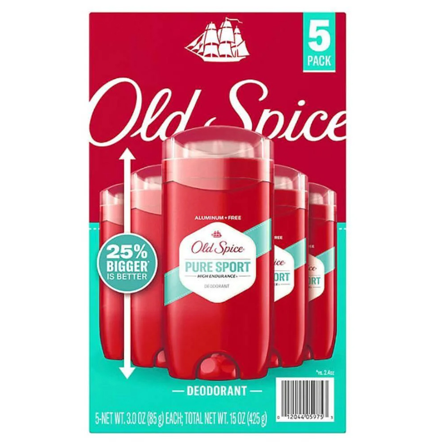 OLD SPICE DEO STICK 3 OZ 5 PK PURE SPORT