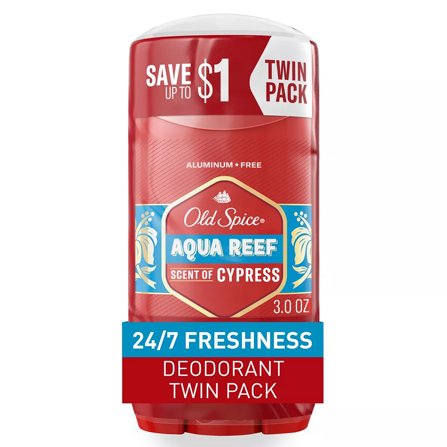 OLD SPICE DEO STICK 3 OZ TWIN PACK AQUA REEF