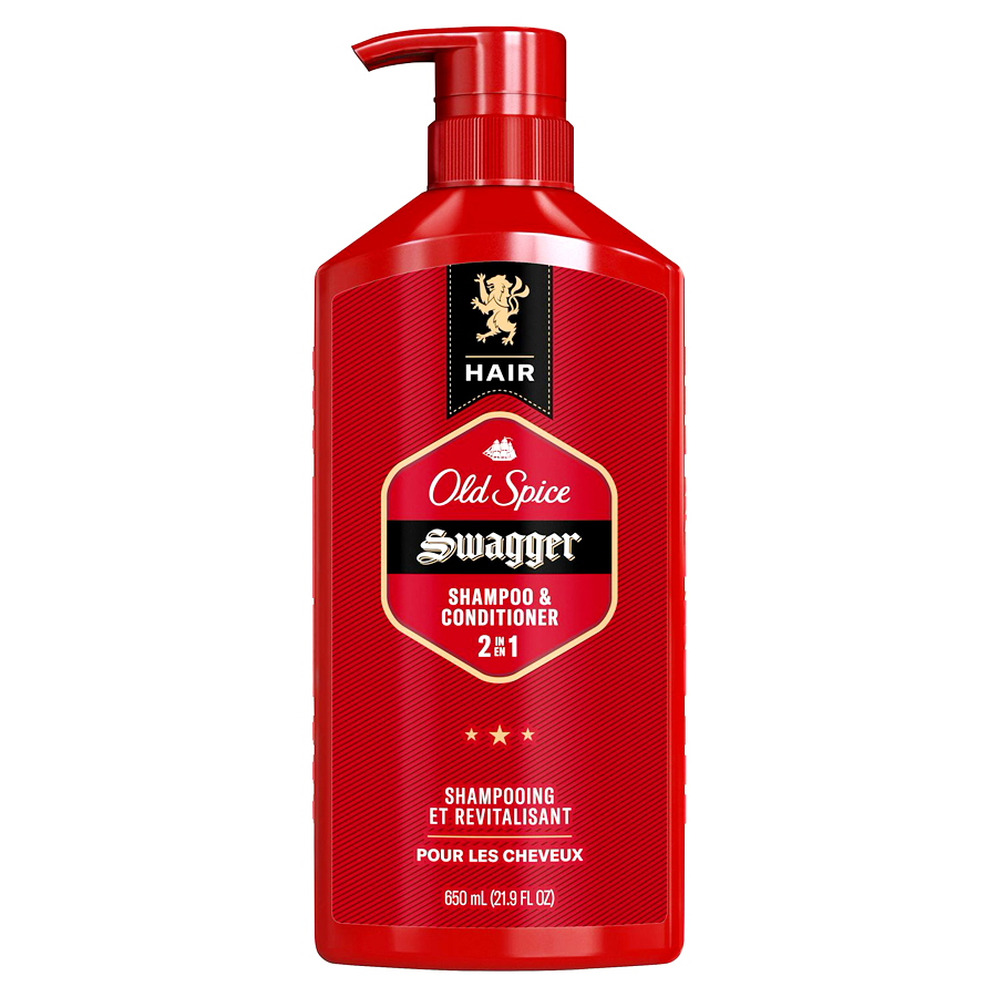 OLD SPICE SHAMPOO AND CONDITIONER 21.9 OZ FOR MEN SWAGGER HELTHIER, FULLER, MORE MOISTURIZED LOOKING HAIR