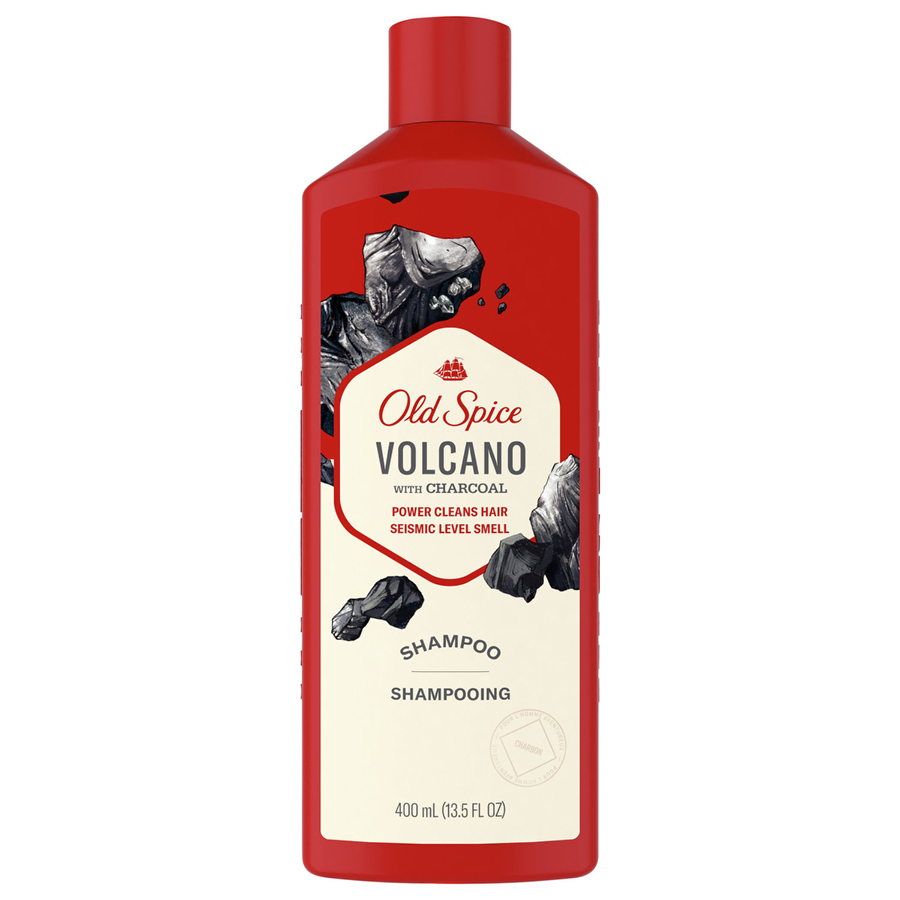 OLD SPICE SHAMPOO FOR MEN 13.5 OZ VOLCANO WITH CHARCOAL