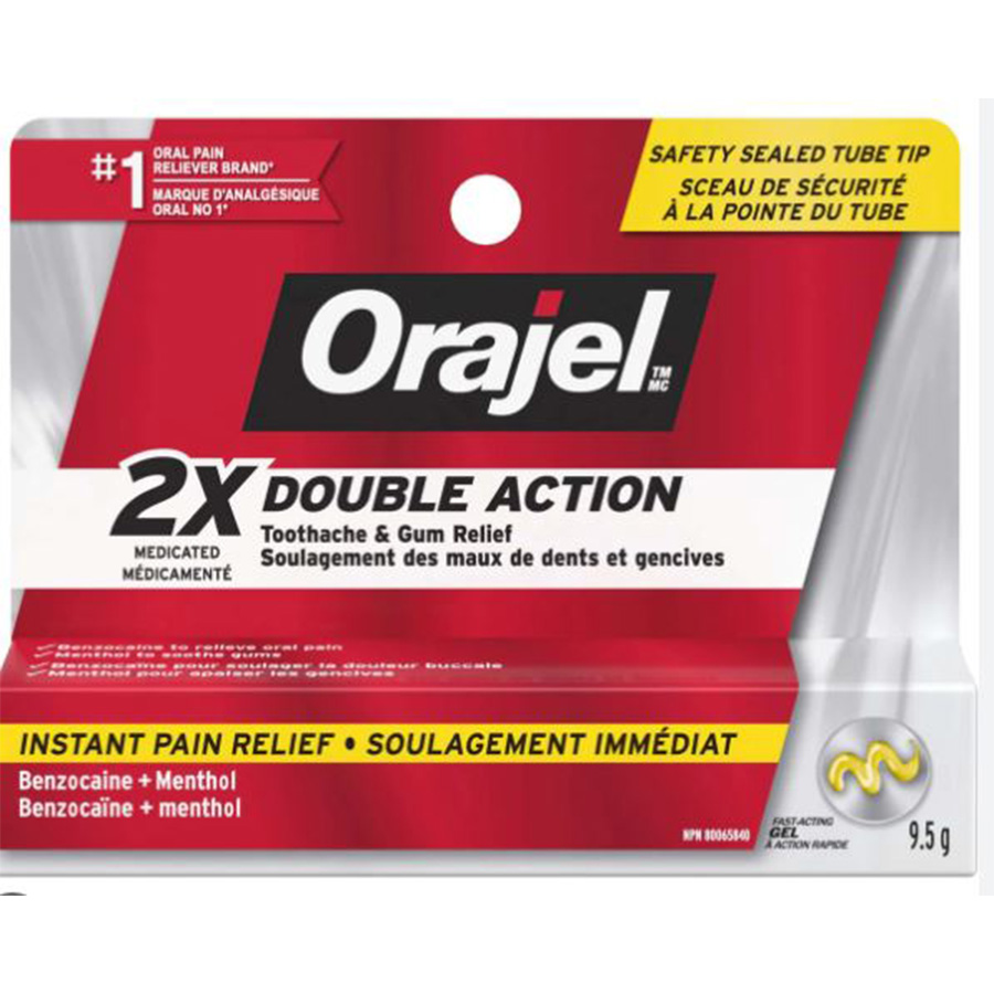 ORAJEL PAIN RELIEF GEL 0.25 OZ 2X MEDICATED