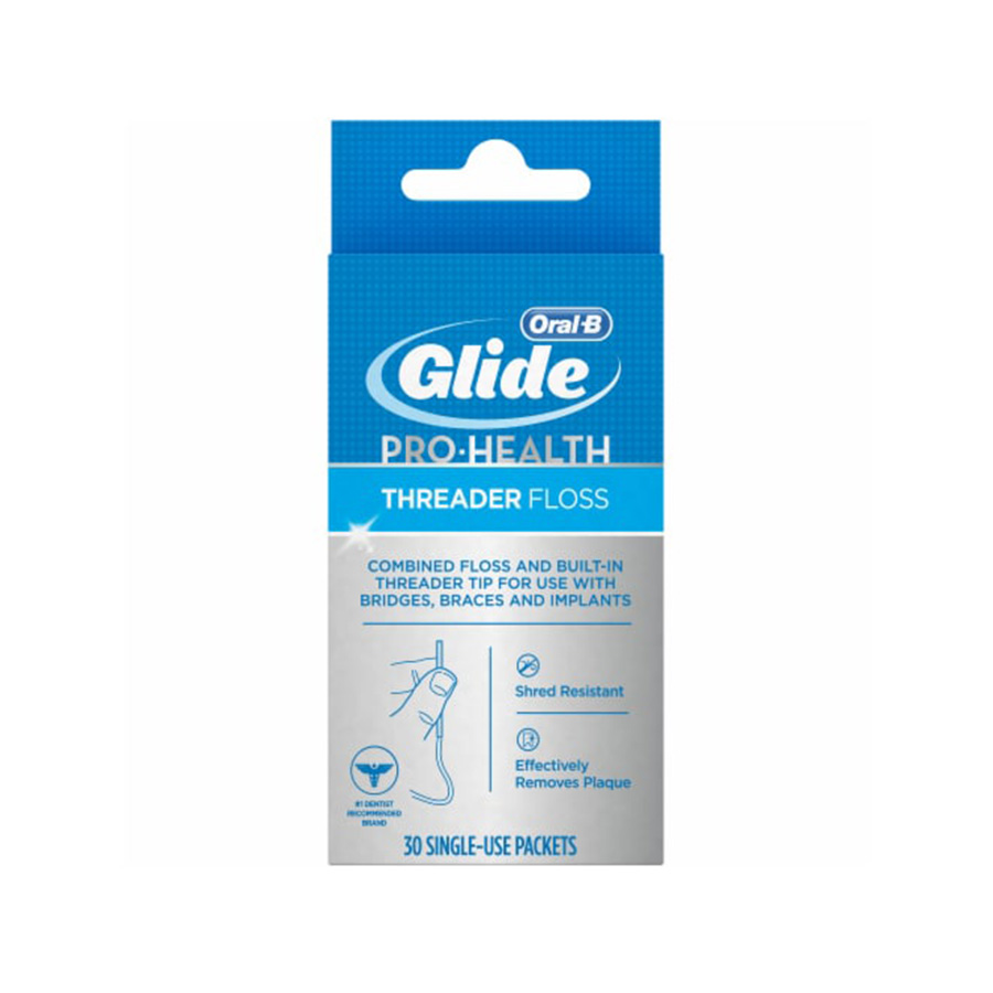 ORAL-B DENTAL FLOSS 30 CT FOR BRIDGES, BRACES AND IMPLANTS